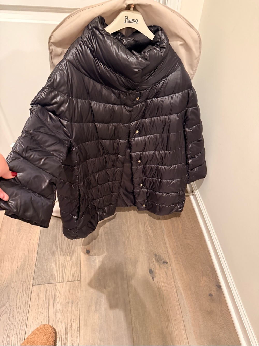 Herno Women's Dark Brown Quilted Down Puffer Jacket size 46(10)